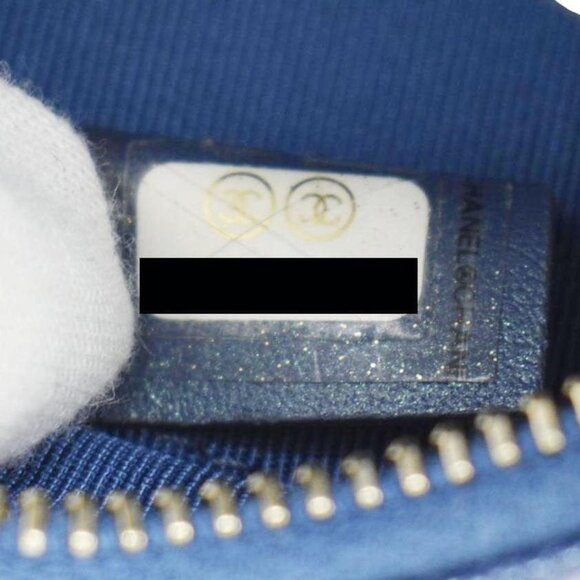 CHANEL  Round Clutch with Chain Mini Quilted Iridescent Caviar Leather Crossbody - Picture 15 of 15